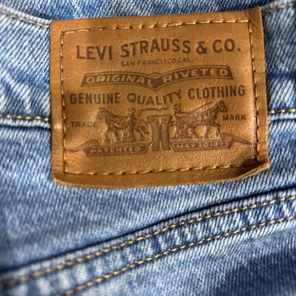 Levi's Premium Jeans Women's 28 Ribcage Straight Ankle High Rise Button Fly Blue - Picture 14 of 16